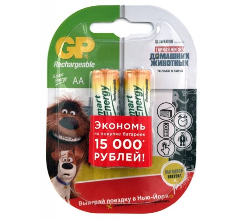 Аккумулятор GP Smart Energy 100AAHCSV AA NiMH 1000mAh (2шт) Аккумулятор GP Smart Energy 100AAHCSV AA NiMH 1000mAh (2шт)