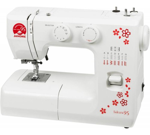 Швейная машина Janome Sakura 95 белый/цветы Швейная машина Janome Sakura 95 белый/цветы