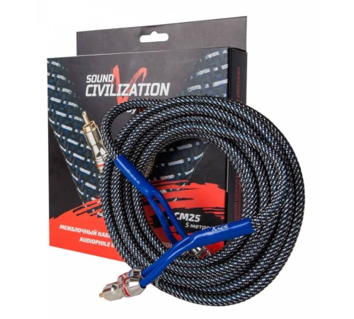 Акустический кабель Kicx RCA SCM25 5м 2-х канальный Акустический кабель Kicx RCA SCM25 5м 2-х канальный