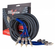 Акустический кабель Kicx RCA SCM45 5м 4-х канальный