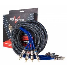 Акустический кабель Kicx RCA SCM45 5м 4-х канальный