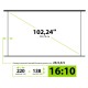 Экран Cactus 138x220см WallExpert CS-PSWE-220x138-WT 16:10 настенно-потолочный рулонный белый