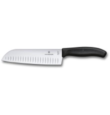 Нож кухонный Victorinox Swiss Classic (6.8523.17B) стальной сантоку лезв.170мм черный блистер