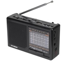 Радиоприемник портативный Hyundai H-PSR140 черный USB microSD