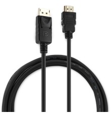 Кабель аудио-видео Buro DisplayPort (m)/HDMI (m) 1.8м. позолоч.конт. черный (BHP RET HDMI_DPP18)