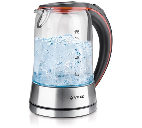 Чайник электрический Vitek VT-7005 1.7л. 2200Вт серебристый корпус: стекло/металл Чайник электрический Vitek VT-7005 1.7л. 2200Вт серебристый корпус: стекло/металл