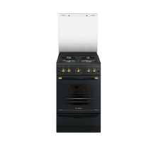 Плита Газовая Gefest ПГ 5100-02 0187 черный (стеклянная крышка) реш.чугун