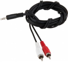 Кабель-переходник аудио Jack 3.5 (m)/2хRCA (m) 1.8м. черный