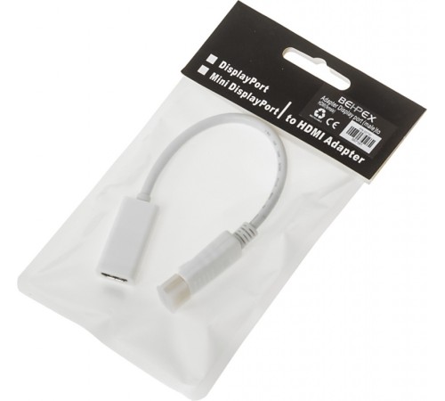 Переходник HDMI (f)/DisplayPort (m) белый Переходник HDMI (f)/DisplayPort (m) белый
