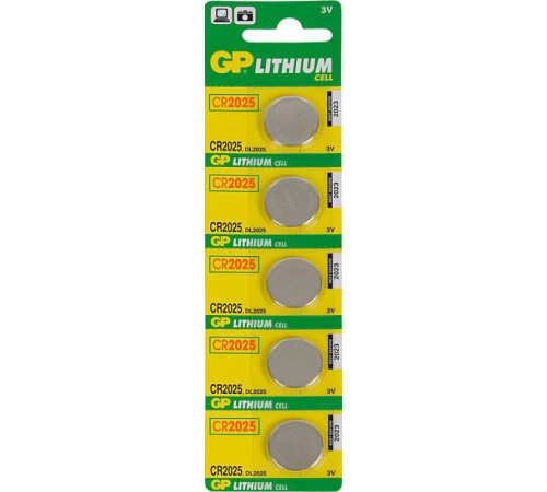 Батарея GP Lithium CR2025 (5шт) Батарея GP Lithium CR2025 (5шт)