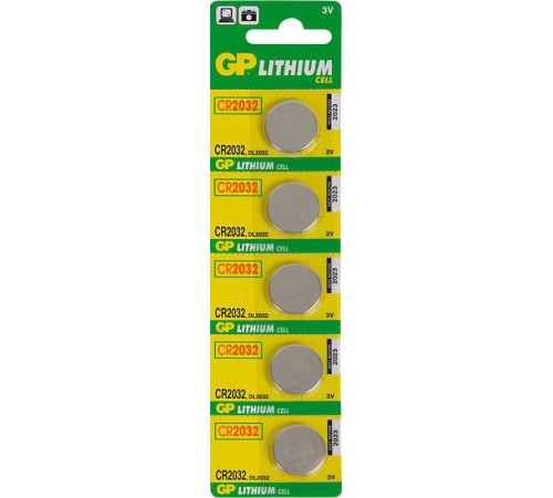 Батарея GP Lithium CR2032 (5шт) Батарея GP Lithium CR2032 (5шт)
