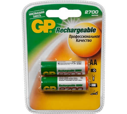 Аккумулятор GP 270AAHC AA NiMH 2700mAh (2шт) Аккумулятор GP 270AAHC AA NiMH 2700mAh (2шт)