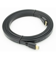 Кабель аудио-видео FLAT HDMI (m)/HDMI (m) 3м. черный