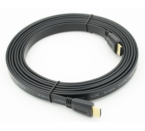 Кабель аудио-видео FLAT HDMI (m)/HDMI (m) 3м. черный Кабель аудио-видео FLAT HDMI (m)/HDMI (m) 3м. черный