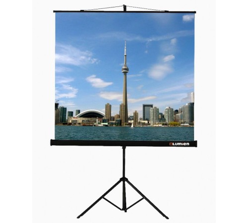 Экран на треноге Lumien 180x180см Eco View LEV-100102 1:1 напольный рулонный черный Экран на треноге Lumien 180x180см Eco View LEV-100102 1:1 напольный рулонный черный