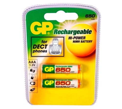 Аккумулятор GP 65AAAHC AAA NiMH 650mAh (2шт) Аккумулятор GP 65AAAHC AAA NiMH 650mAh (2шт)