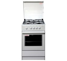 Плита Газовая Darina 1B GM 441 005 W белый/черный (стеклянная крышка) реш.сталь