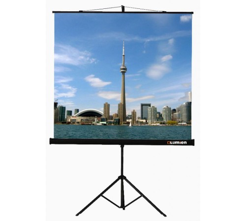 Экран на треноге Lumien 150x150см Eco View LEV-100101 1:1 напольный рулонный Экран на треноге Lumien 150x150см Eco View LEV-100101 1:1 напольный рулонный
