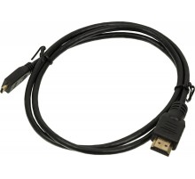 Кабель Micro HDMI (m)/HDMI (m) 1м. позолоч.конт. черный