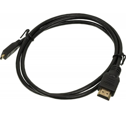 Кабель Micro HDMI (m)/HDMI (m) 1м. позолоч.конт. черный Кабель Micro HDMI (m)/HDMI (m) 1м. позолоч.конт. черный