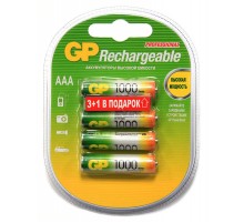 Аккумулятор GP 100AAAHC3/1 AAA NiMH 1000mAh (промо:3+1) (4шт)