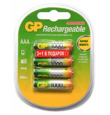 Аккумулятор GP 100AAAHC3/1 AAA NiMH 1000mAh (промо:3+1) (4шт)