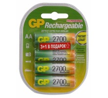 Аккумулятор GP 270AAHC3/1 AA NiMH 2700mAh (промо:3+1) (4шт)