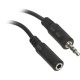 Кабель-удлинитель аудио Buro BAAC003-1 Jack 3.5 (m)/Jack 3.5 (f) 1м. черный