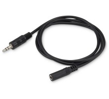 Кабель-удлинитель аудио Buro BAAC003-1 Jack 3.5 (m)/Jack 3.5 (f) 1м. черный
