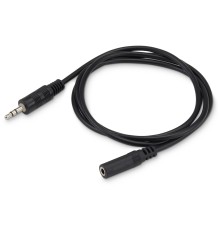 Кабель-удлинитель аудио Buro BAAC003-1 Jack 3.5 (m)/Jack 3.5 (f) 1м. черный