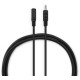 Кабель-удлинитель аудио Buro BAAC003-1 Jack 3.5 (m)/Jack 3.5 (f) 1м. черный