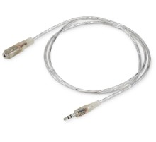 Кабель-удлинитель аудио Buro Jack 3.5 (m)/Jack 3.5 (f) 1м. прозрачный (CAB025-1M)