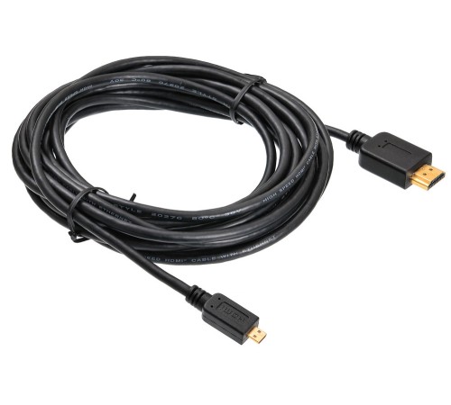 Кабель аудио-видео Buro HDMI 1.4 HDMI (m)/Micro HDMI (m) 5м. черный (MICROHDMI-5M) Кабель аудио-видео Buro HDMI 1.4 HDMI (m)/Micro HDMI (m) 5м. черный (MICROHDMI-5M)