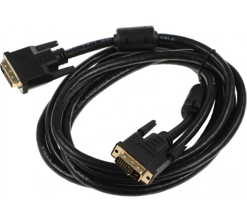Кабель Ningbo DVI-D (m)/DVI-D (m) 3м. феррит.кольца черный Кабель Ningbo DVI-D (m)/DVI-D (m) 3м. феррит.кольца черный