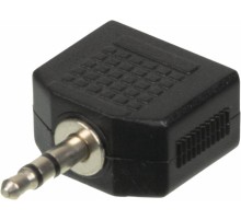 Адаптер аудио Ningbo Headphone Splitter 2xJack 3.5 (f)/Jack 3.5 (m) черный (JAAA095-B)