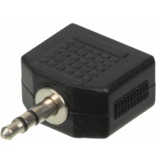 Адаптер аудио Ningbo Headphone Splitter 2xJack 3.5 (f)/Jack 3.5 (m) черный (JAAA095-B)