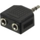 Адаптер аудио Ningbo Headphone Splitter 2xJack 3.5 (f)/Jack 3.5 (m) черный (JAAA095-B)