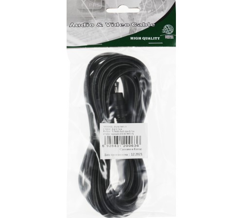 Кабель аудио Ningbo JAAC003-5 Jack 3.5 (m)/Jack 3.5 (f) 5м. черный