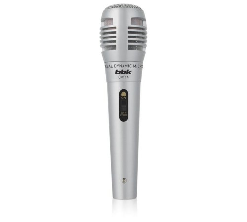 Микрофон проводной BBK CM114 2.5м серебристый Микрофон проводной BBK CM114 2.5м серебристый