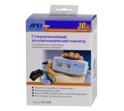 Тонометр полуавтоматический A&D UA-604 Тонометр полуавтоматический A&D UA-604