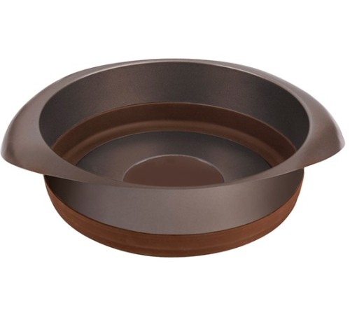 Форма для выпечки Rondell Mocco&Latte RDF-440 кругл. d=22см сталь/силикон коричневый Форма для выпечки Rondell Mocco&Latte RDF-440 кругл. d=22см сталь/силикон коричневый