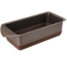 Форма для выпечки Rondell Mocco&Latte RDF-441 прямоуг. 10x20см сталь/силикон коричневый