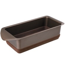 Форма для выпечки Rondell Mocco&Latte RDF-441 прямоуг. 10x20см сталь/силикон коричневый
