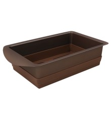 Форма для выпечки Rondell Mocco&Latte RDF-446 прямоуг. 14x22см сталь/силикон коричневый