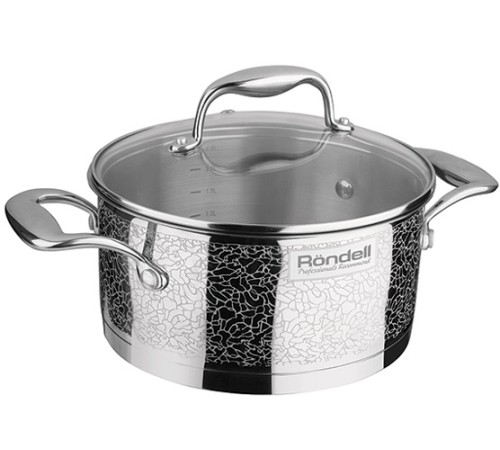 Кастрюля Rondell Vintage RDS-343 3л. d=20см (с крышкой) стальной Кастрюля Rondell Vintage RDS-343 3л. d=20см (с крышкой) стальной