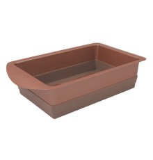 Форма для выпечки Rondell Karamelle RDF-450 прямоуг. 14x22см сталь/силикон карамель