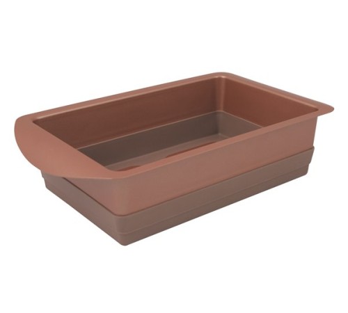 Форма для выпечки Rondell Karamelle RDF-450 прямоуг. 14x22см сталь/силикон карамель Форма для выпечки Rondell Karamelle RDF-450 прямоуг. 14x22см сталь/силикон карамель