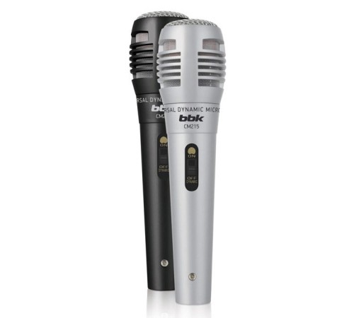 Микрофон проводной BBK CM215 2.5м черный/серебристый Микрофон проводной BBK CM215 2.5м черный/серебристый