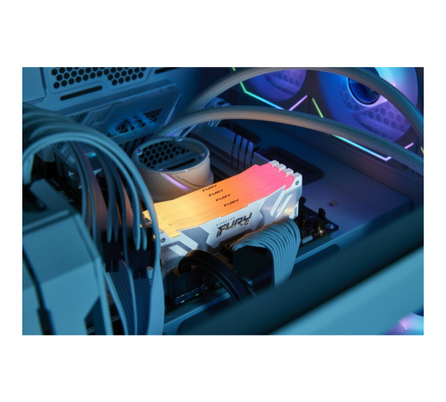 Оперативная память 16Gb DDR5 8000MHz Kingston Fury Renegade White RGB KF580C38RWA-16