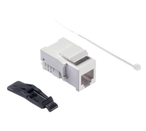 Модуль Keystone неэкранированный RJ11 (6p4c) без инструмента KE белый Netko KJ2-C4-64/WH (51321)